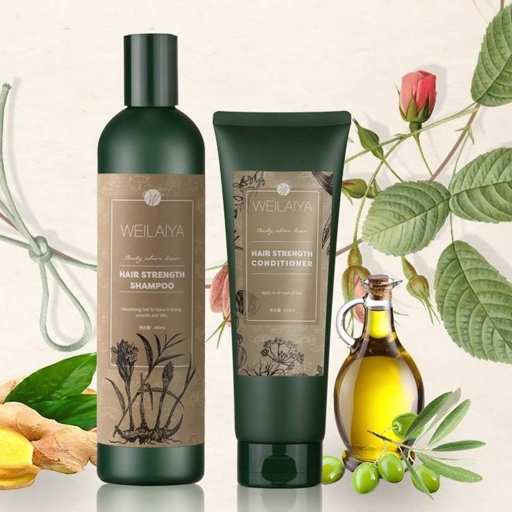 Weilaiya Zingiber Officinale Juice Bright Hair Shampoo & Repairment Conditioner